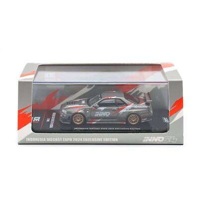 INNO64 NISSAN SKYLINE GT-R R34 Z-TUNE GRAY INDONESIA DIECAST EXPO