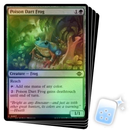 FOIL POISON DART FROG X4 The Lost Caverns Of Ixalan LCI Magic MTG