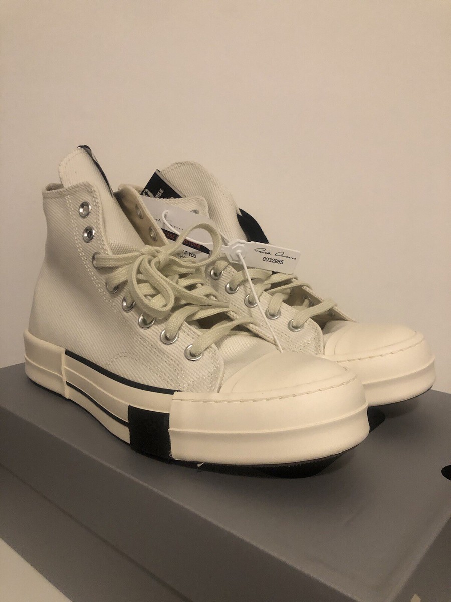 Size 8 - Converse Rick Owens x DRKSHDW DRKSTAR Chuck 70 High Egret