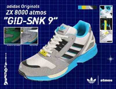 adidas Originals ZX8000 atmos G-SNK 9 2024 IH3363 Blue Grey Yellow