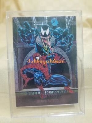 1992 Skybox Trading Card Marvel Masterpieces foil card Spider-man