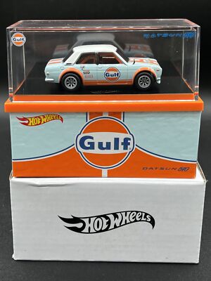 2022 Hot Wheels RLC redline club BLUE 71 DATSUN 510 GULF Racing