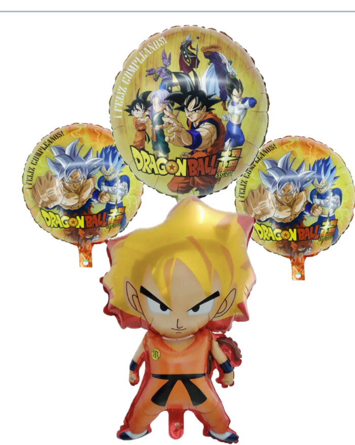 4 pc DRAGON BALL Z SUPER BIG 29'' Party Birthday GOKU HERO Helium