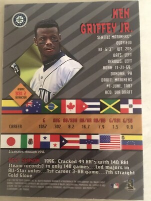 KEN GRIFFEY JR 1997 BOWMAN'S BEST Atomic Refractor International