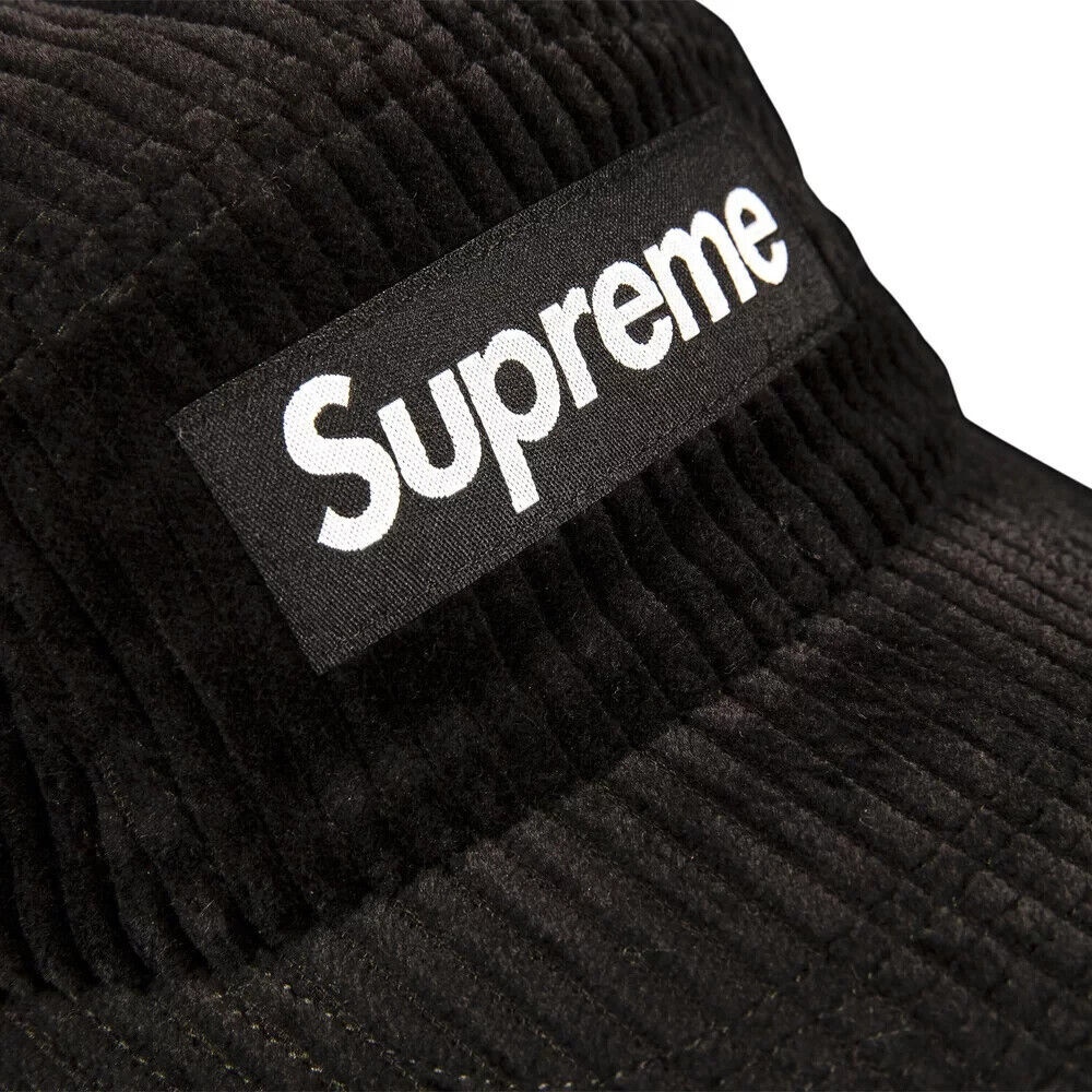 SUPREME CORDUROY CAMP CAP BLACK/ SS22 (100% AUTHENTIC) NEW | eBay