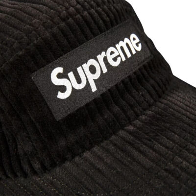 SUPREME CORDUROY CAMP CAP BLACK/ SS22 (100% AUTHENTIC) NEW | eBay