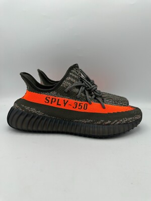 Size 9.5 - adidas Yeezy Boost 350 V2 Carbon Beluga Gray Orange | eBay