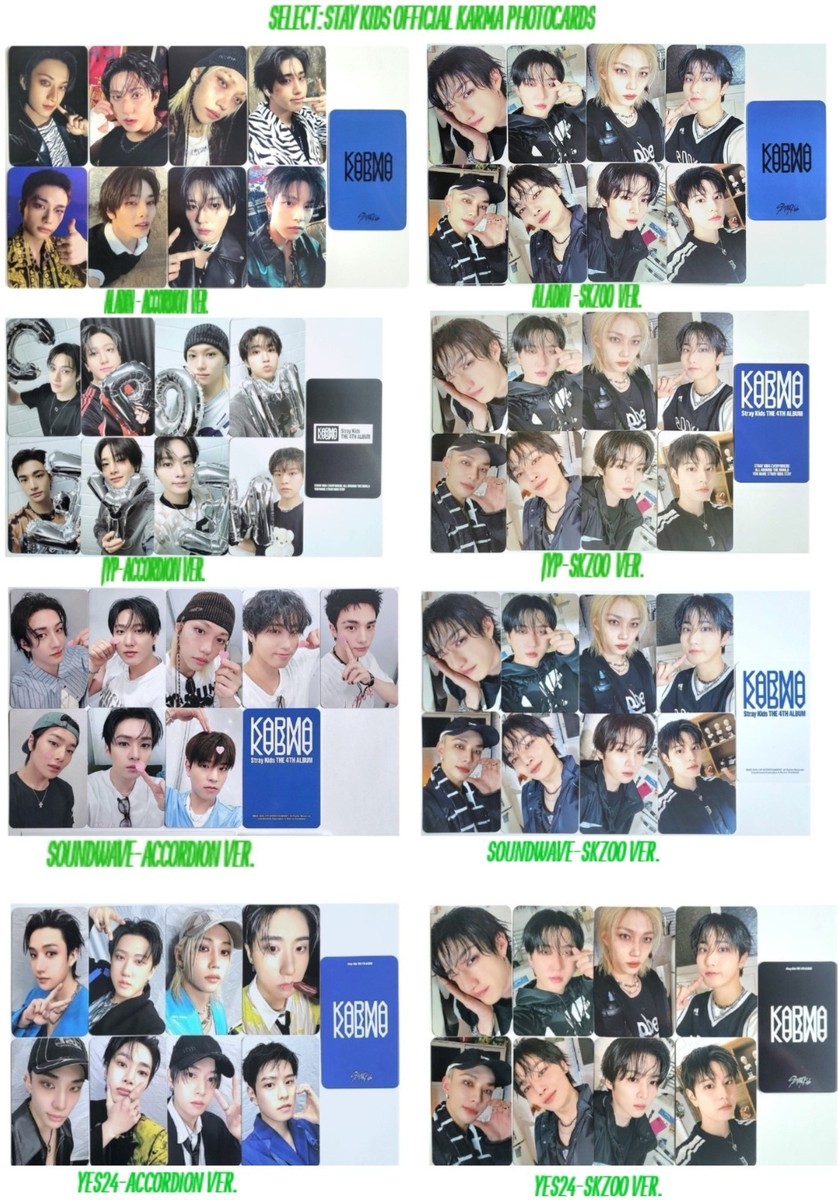 STRAY KIDS KARMA OFFICIAL PHOTOCARD -ALADIN-JYP -SOUNDWAVE -YES24