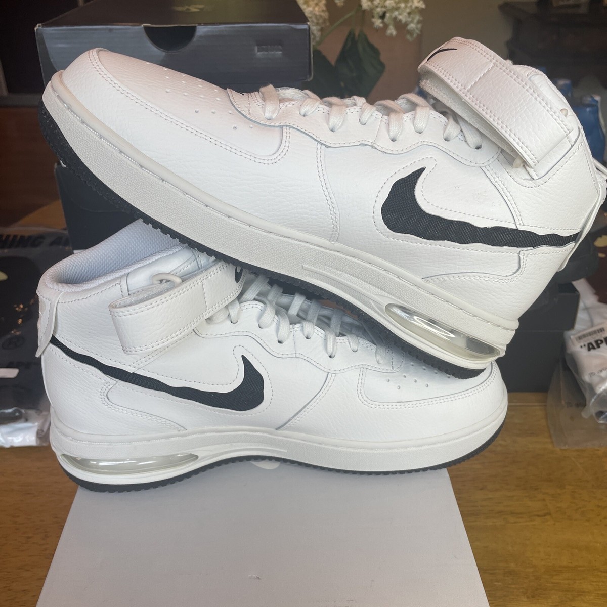 Size 10.5 - Nike Air Force 1 Evo Mid White Black NWB $129 on