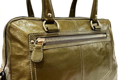 RARE Coach Legacy Archive Ltd Ed Peyton Sage Green Patent Leather