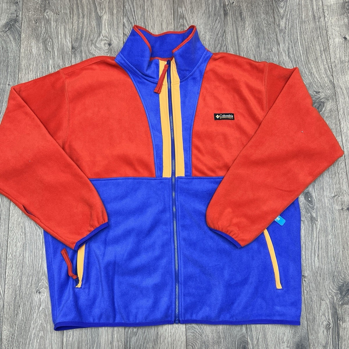 Columbia Fleece Jacket Size 2XL Mens Red Purple Backbowl II Full