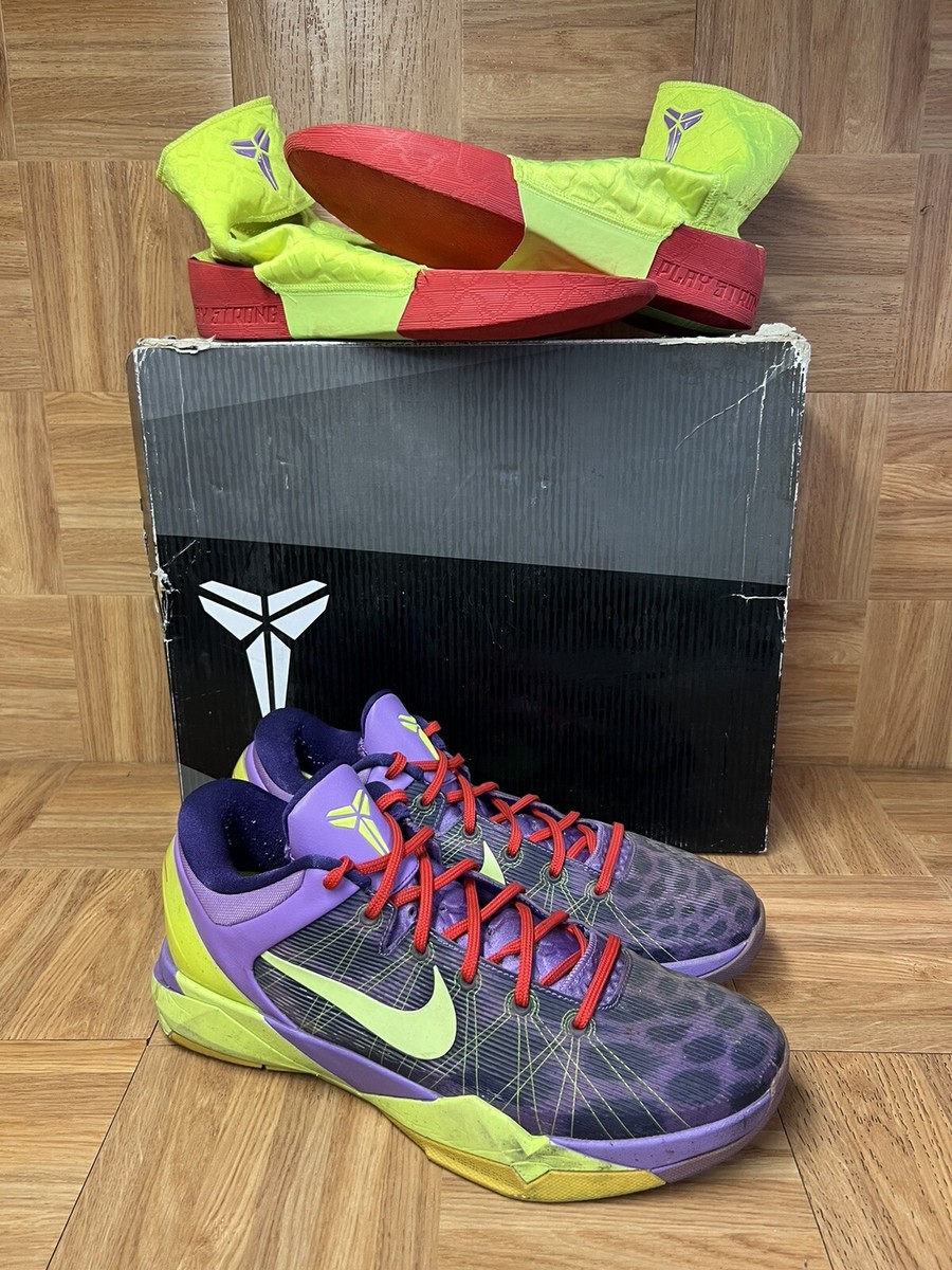 RARE🔥 Nike Zoom Kobe 7 VII Supreme Christmas Leopard Cheetah Sz