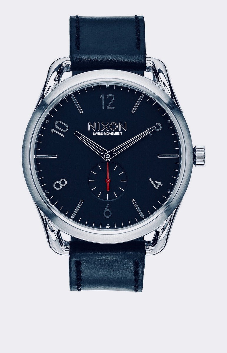 Nixon C45 Analog Watch, 45mm, Water Resistant, Leather Strap A465