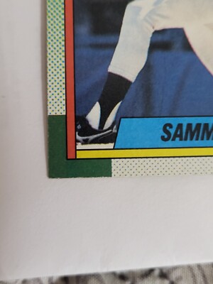 Rare 1990 Topps Sammy Sosa #692 Double Error, DOB, Border Misprint