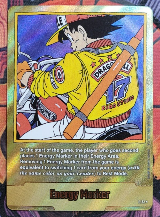 Son Goku E-52 Gold Energy Marker Dragon Ball Manga Booster Card