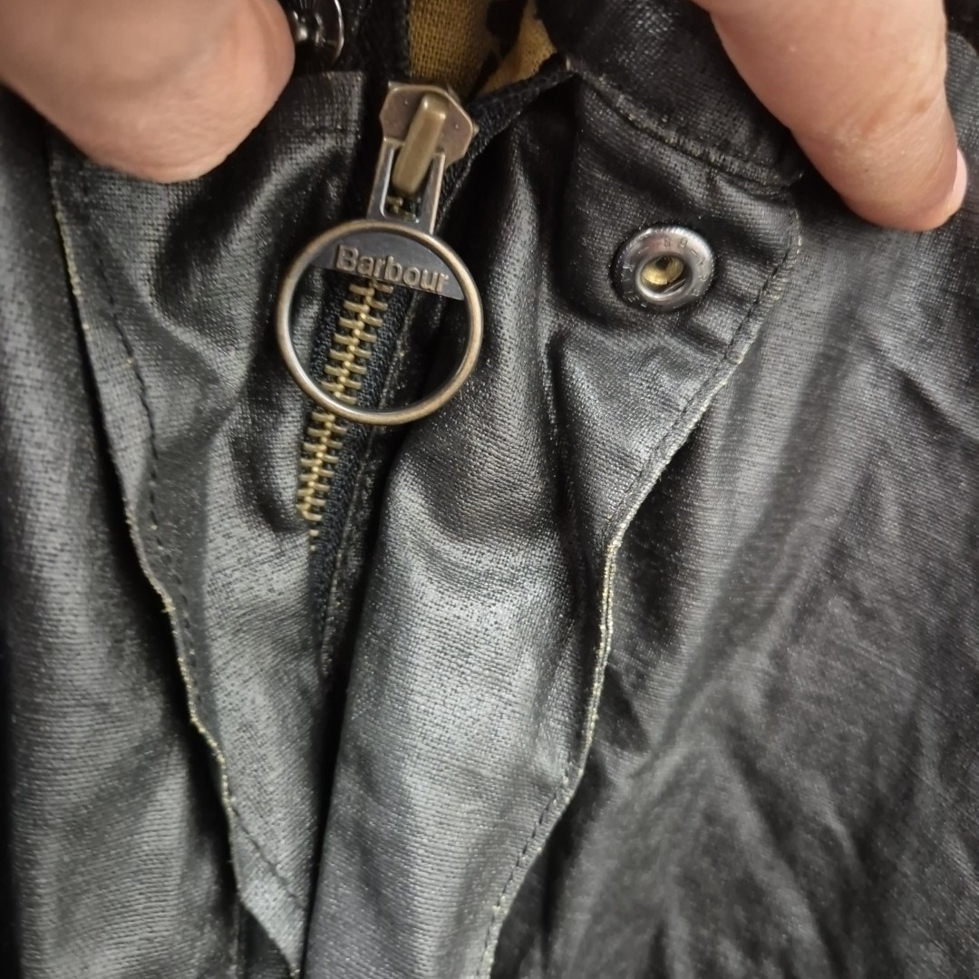 Barbour T538 Duralinen Soft Linen Flyer Biker Black Coat Jacket