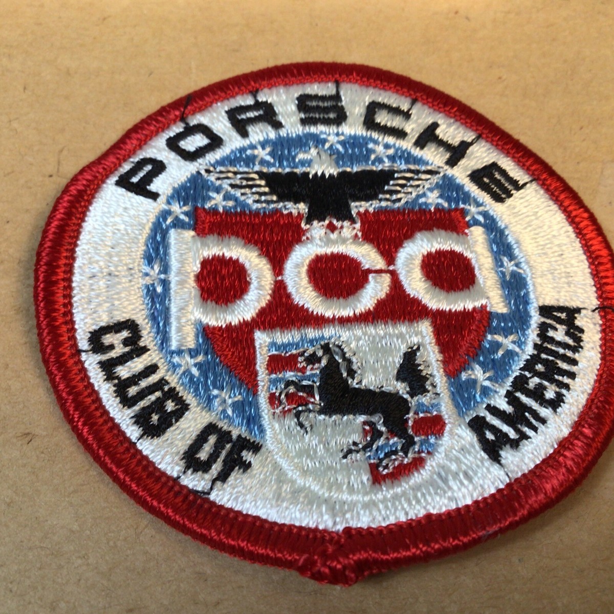 Vintage Large PCA Porsche Club Of America Enamel Car Club Badge