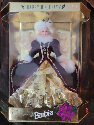 1996 Holiday Barbie Special Edition Happy Holidays Barbie Doll New