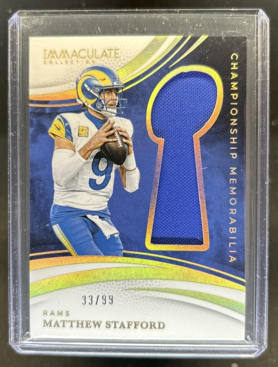 Panini Matthew Stafford Memorabilia Football Sports Trading Cards