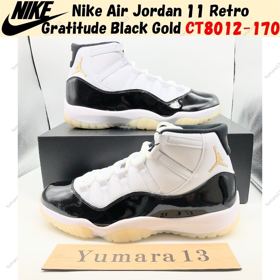 Nike Air Jordan 11 Retro Gratitude Black Gold CT8012-170 Men's
