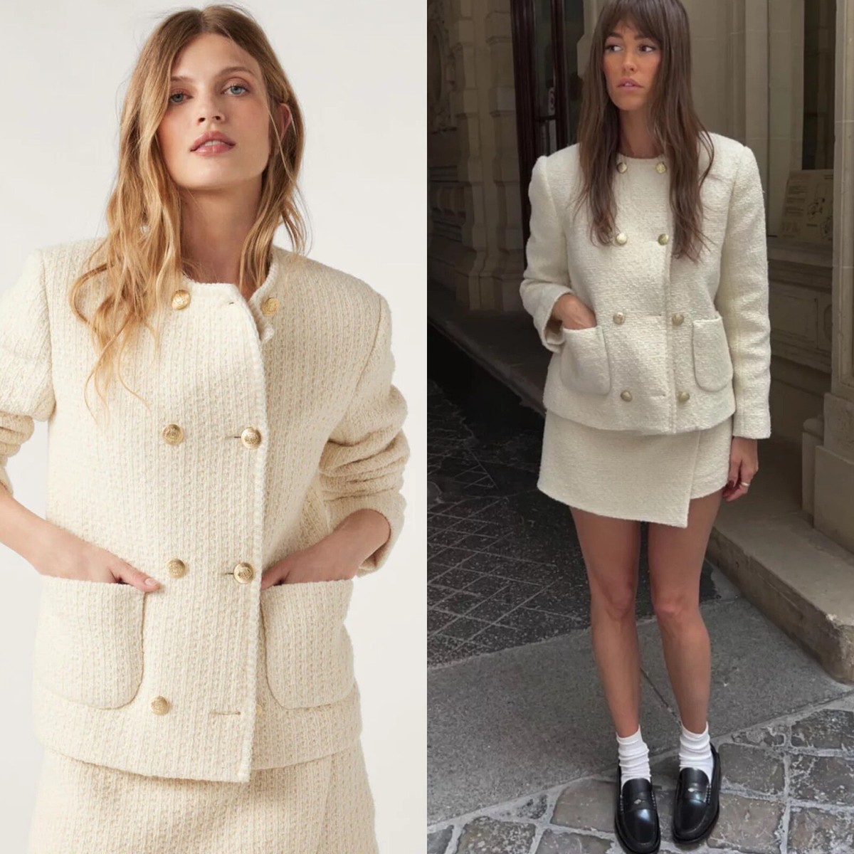 ba&sh joe tweed wool and silk blend jacket U.S XS $500 | eBay