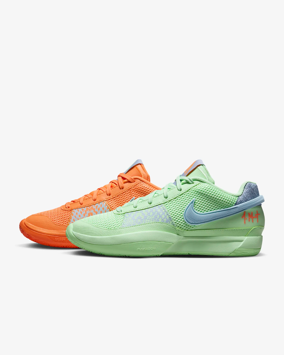 Nike Ja 1 Day Mismatched Green Orange Bright Mandarin Morant 2023