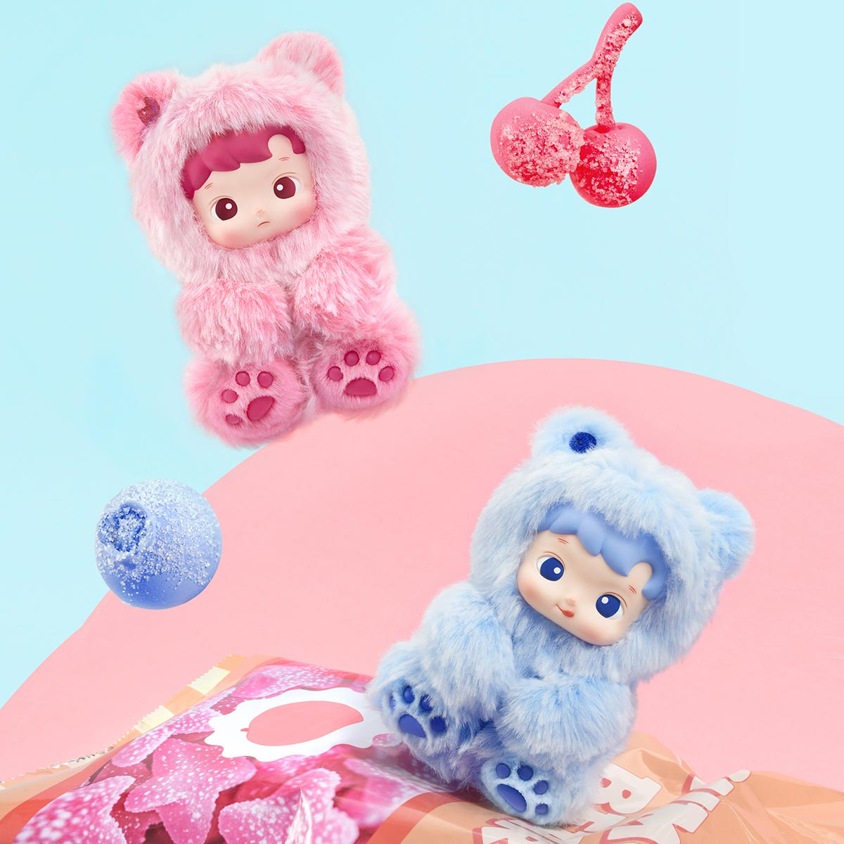 POP MART HACIPUPU Gummy Bear Series-Vinyl Plush Pendant Blind Box