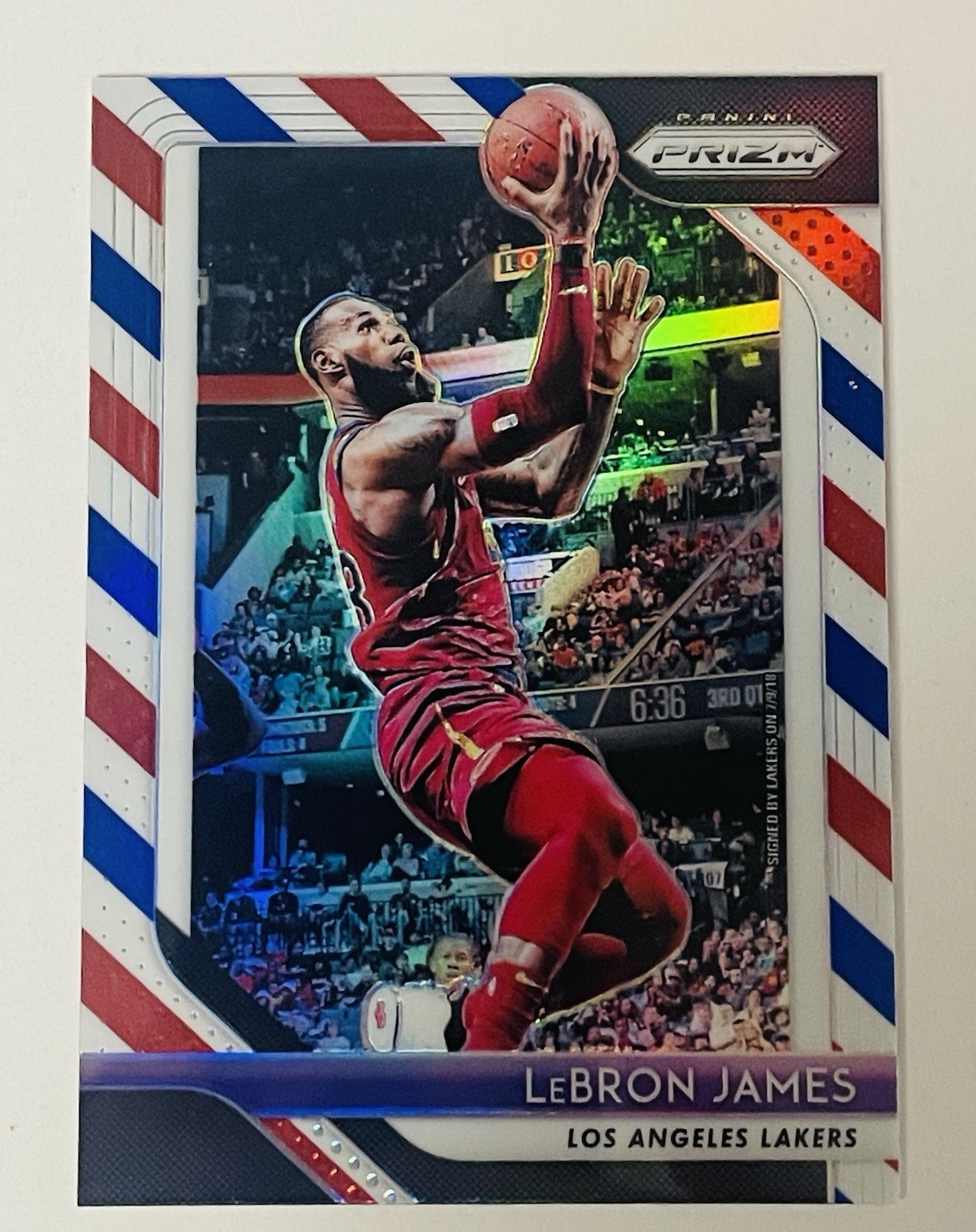LeBron James 2018 Prizm #6 Red White Blue Price Guide - Sports