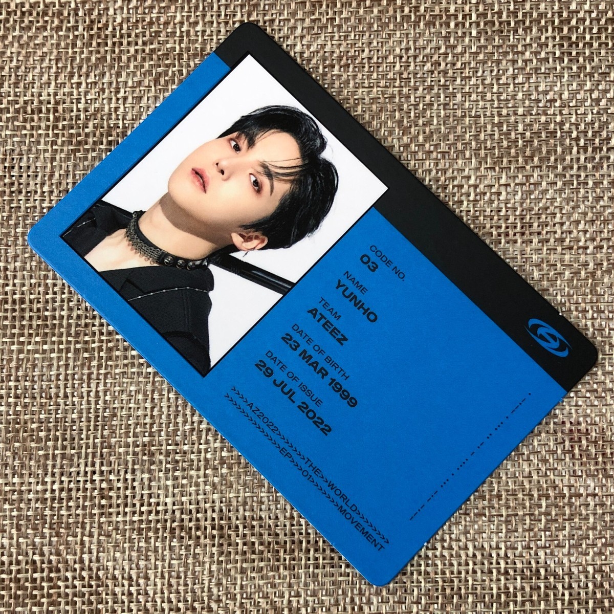 ATEEZ YUNHO [THE WORLD EP.1 : MOVEMENT] Official ID Card Photocard