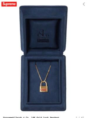 supreme jacob & co 14k necklace gold pendant | eBay