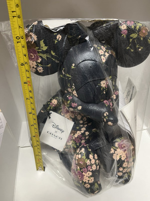 Coach x Disney Minnie Mouse collectible doll navy blue floral