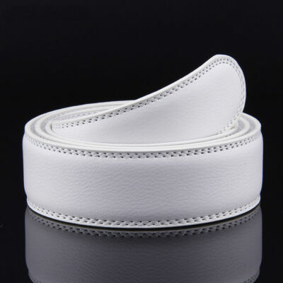 New Mens White Belts Fashion Leather Belt Letter Z Automatic