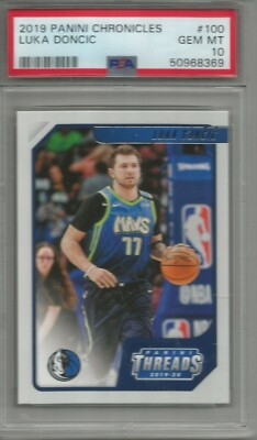 Luka Doncic 19/20 Panini Chronicles Threads #100 PSA 10 Gem Mint