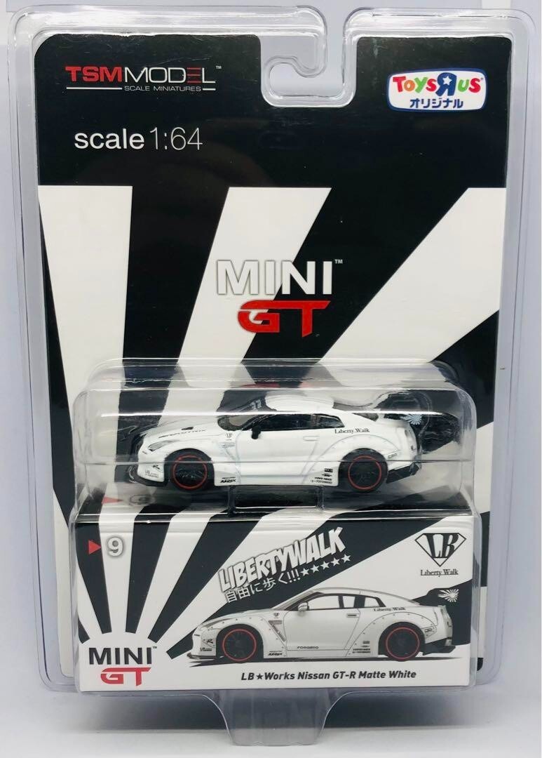 MINI GT LB Works Nissan GT-R Matte White #9 Toys“R”Us Japan