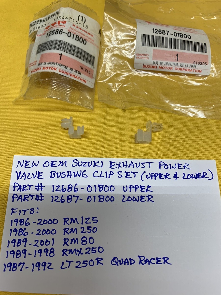 Suzuki Off-road Motorcycle Power Valve Rod Bushing Clip Set 12686