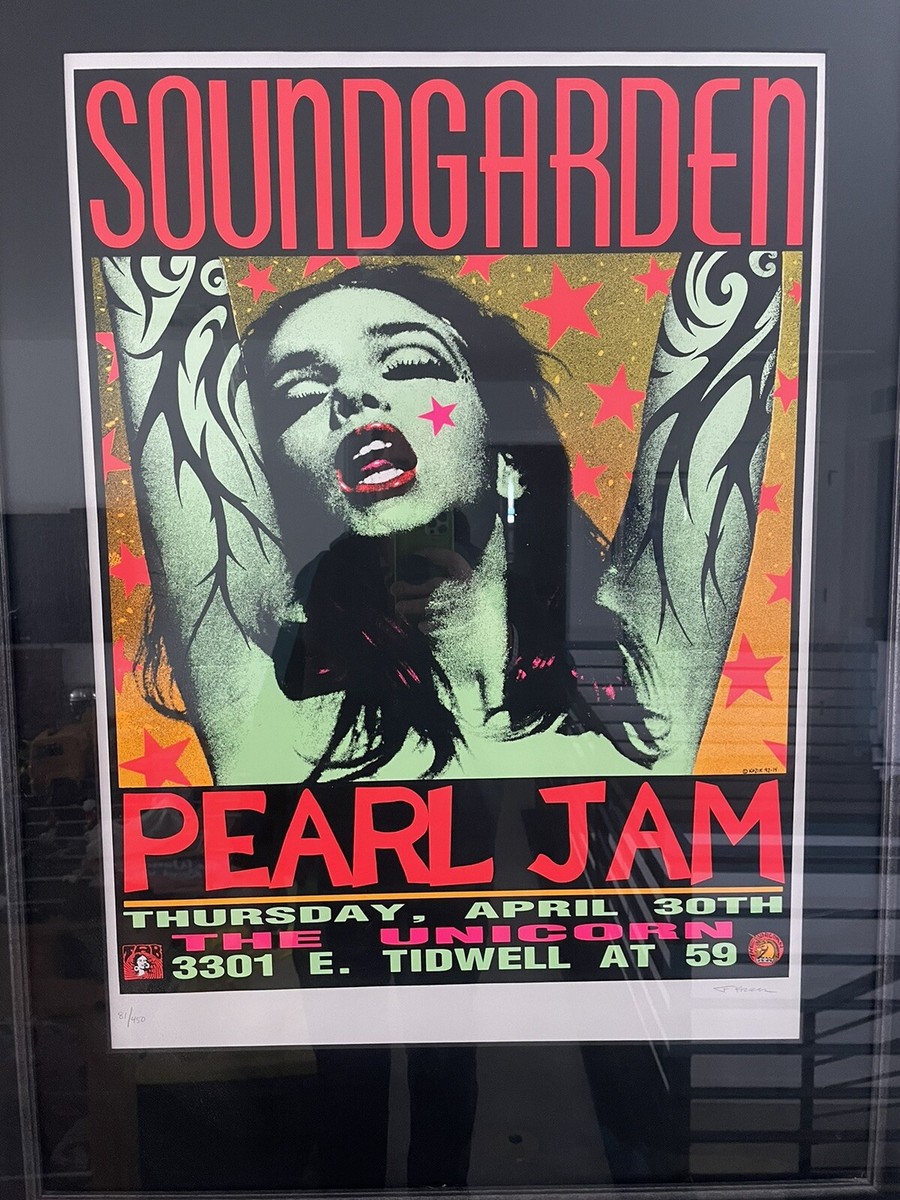 Frank Kozik Soundgarden Pearl Jam The Unicorn Green Lady 1st