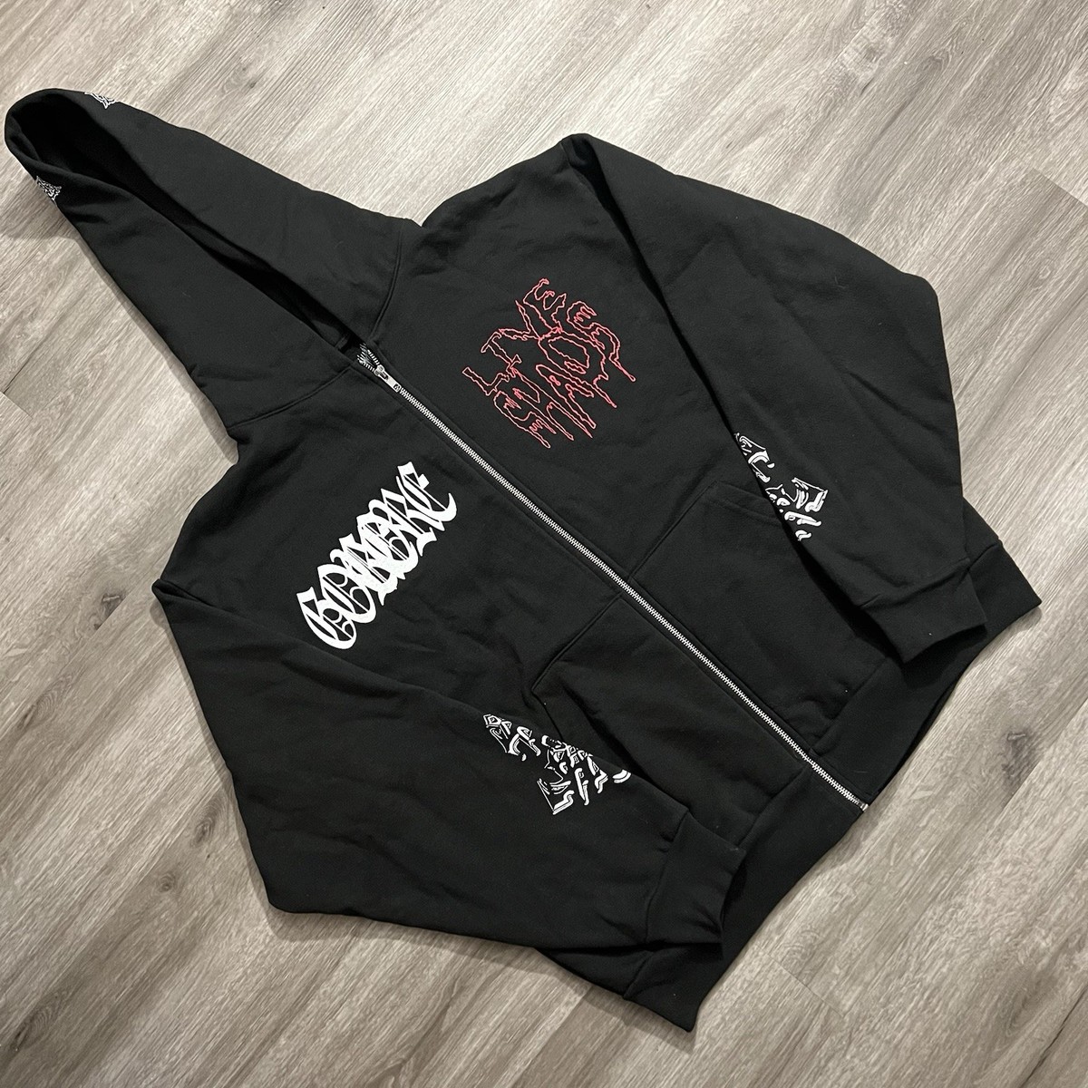 Ken Carson A Great Chaos Tour Gorecore Zip Up Hoodie Size Large | eBay