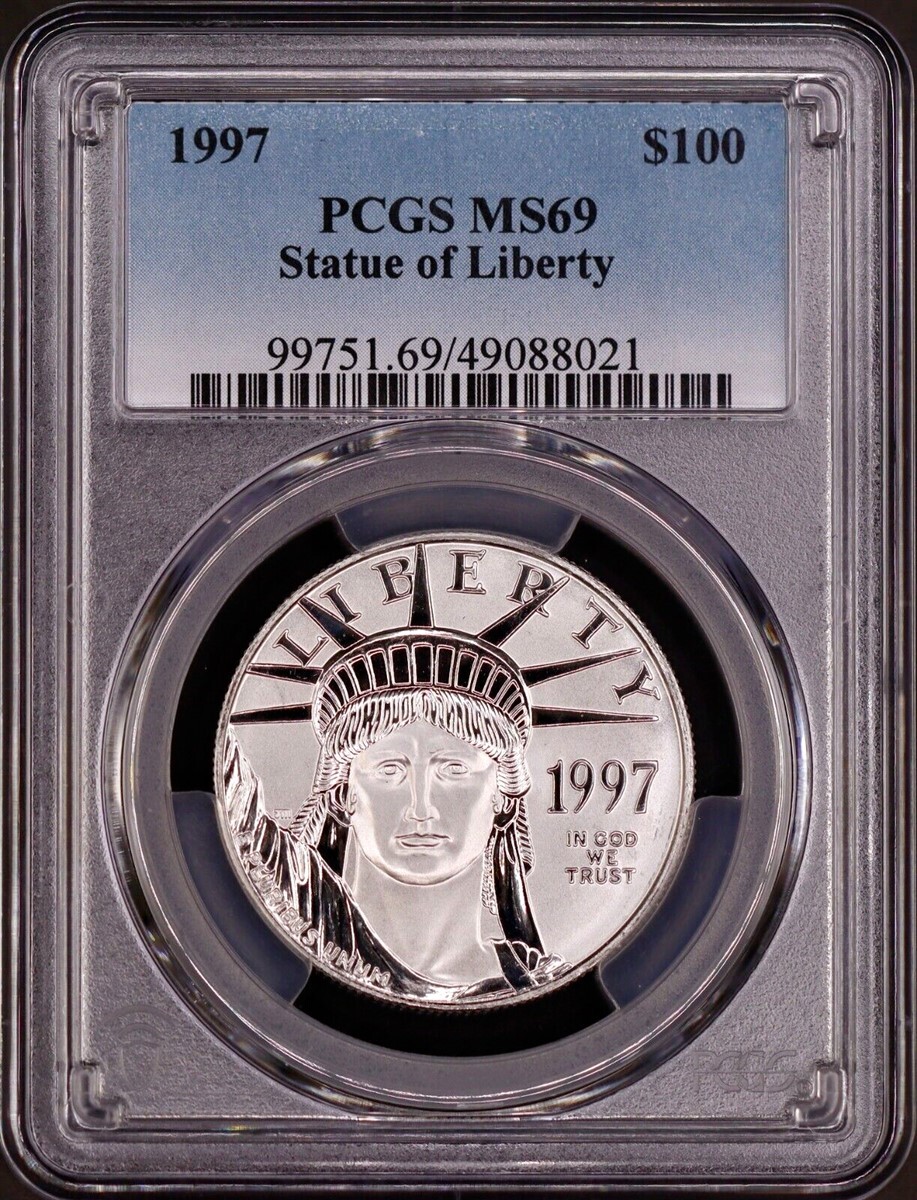 1997 $100 1 oz Platinum Eagle PCGS MS69 - First Year of Issue | eBay