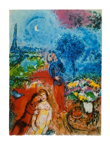 Marc Chagall SUR LA ROUTE VILLAGE Limited Edition Facsimile Signed
