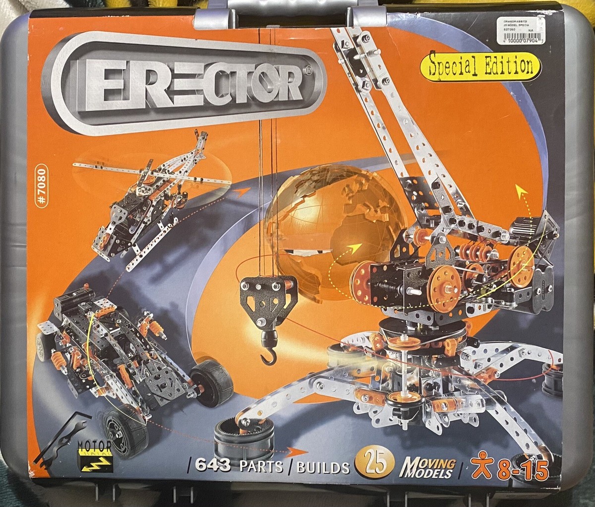 Erector Motorized Special Edition Building Set 25 Models 643 Parts