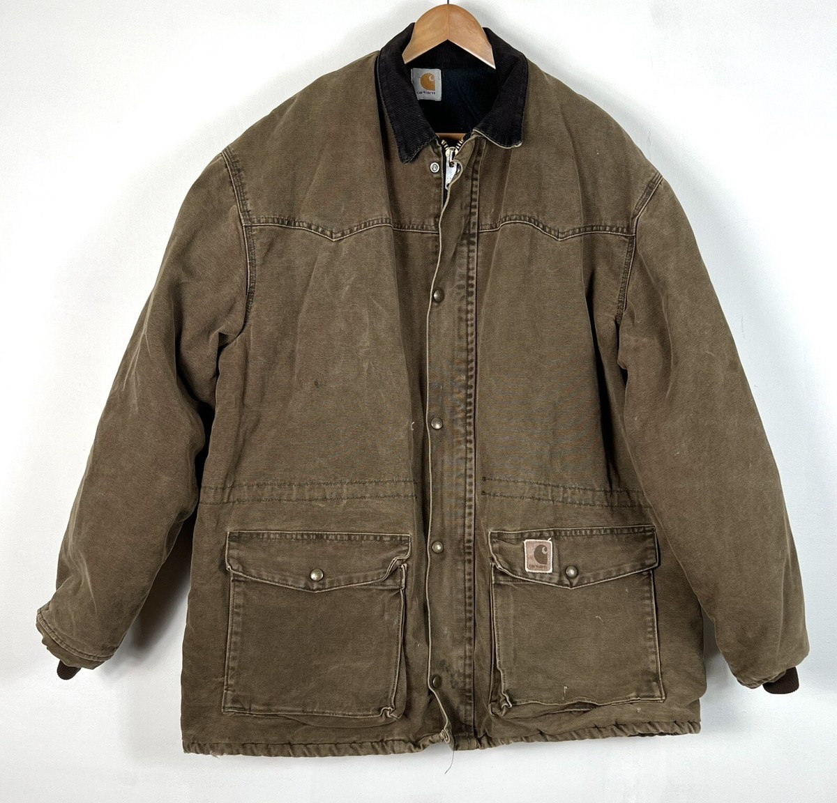 Vintage 80's Carhartt Jacket 3x XXXL Blanket Lined Made In Usa