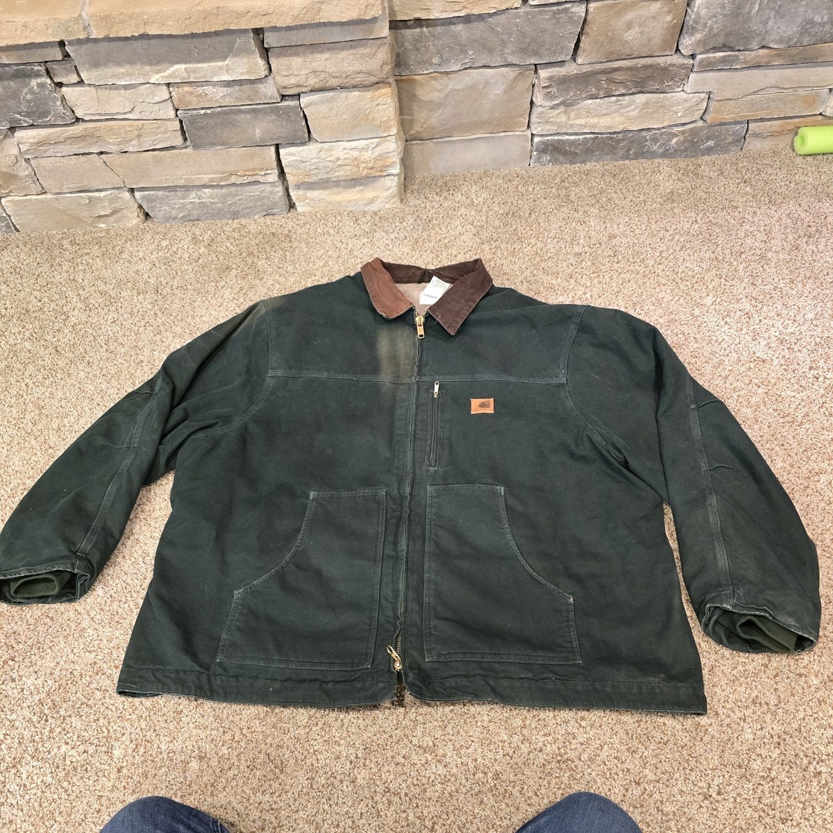 Carhartt C61 SPC Sandstone Duck Ridge Coat Size 4XL Spruce Green