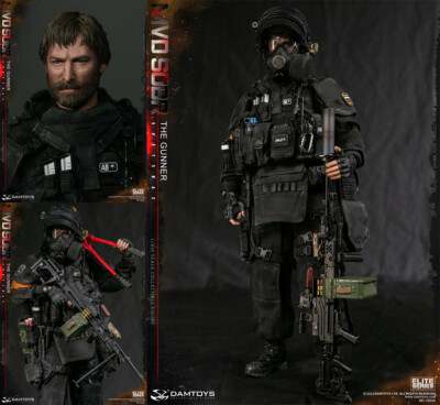 DAMTOYS 78095 RUSSIAN SPETSNAZ MVD SOBR PKM GUNNER 1/6 Action