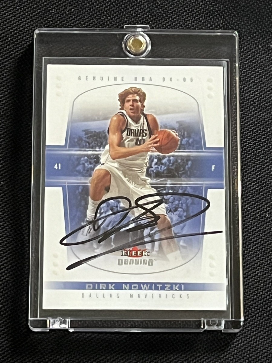 DIRK NOWITZKI 2004-05 FLEER GENUINE SIGNED AUTOGRAPHED CARD JSA