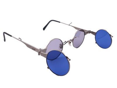 VINTAGE RARE KENZO KE2876 ROUND HINGED FOLDABLE SUNGLASSES 1980'S