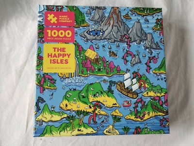 100% COMPLETE MAGIC PUZZLE COMPANY THE HAPPY ISLES 1000 PIECES