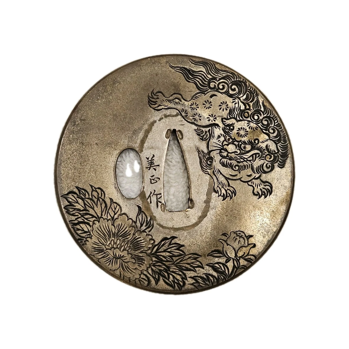 黄铜古董日本刀镡| eBay