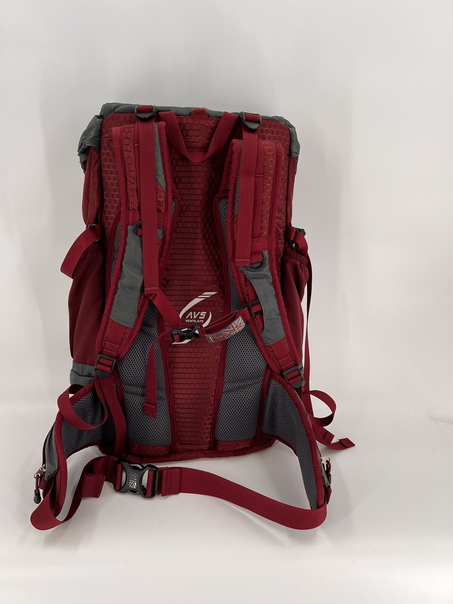 Karrimor Horus 40L Backpack Ruck Sack AVS Ventilate Red/Gray Waist