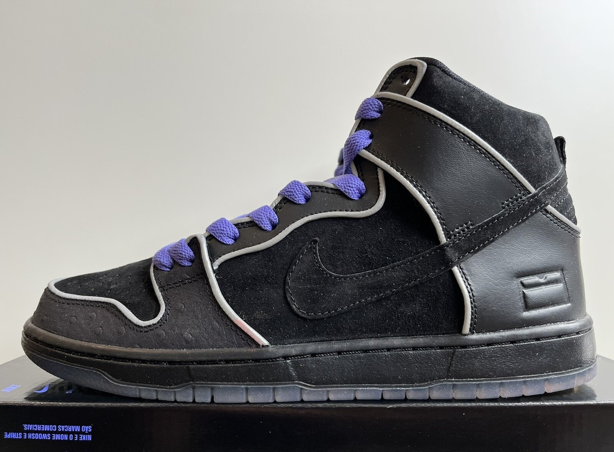 Nike Dunk High Elite SB Black White Purple haze 833456-002 Men's