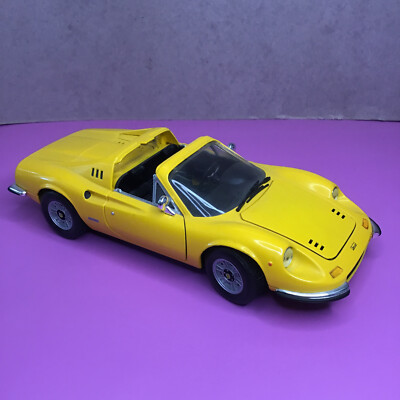 Hot Wheels Ferrari Dino 246 GTS Yellow 1:18 DieCast 1998 Mattel | eBay